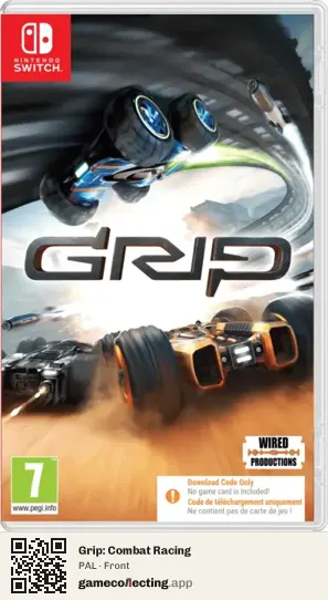 Grip: Combat Racing Nintendo Switch, PAL box front