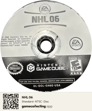 NHL 06 Nintendo GameCube, NTSC disc