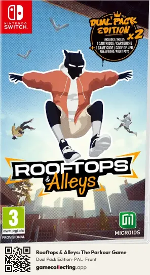 Rooftops & Alleys: The Parkour Game Nintendo Switch, PAL box front