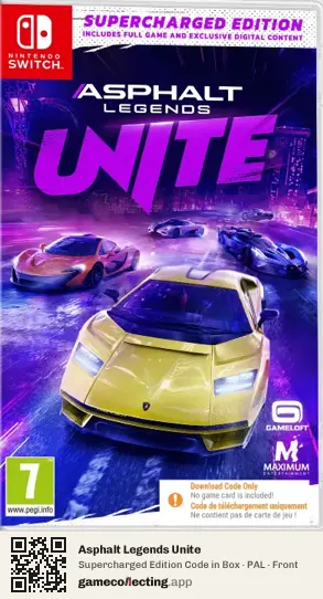 Asphalt Legends Unite Nintendo Switch, PAL box front