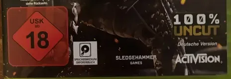 Call of Duty: Advanced Warfare, the USK square on its front
