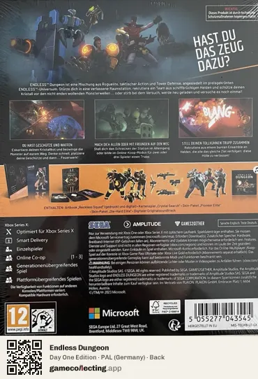 Endless Dungeon Xbox Series X, Germany box back