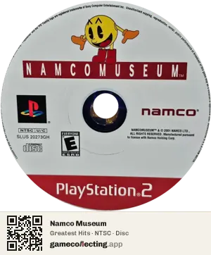 Namco Museum PlayStation 2, NTSC disc