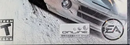Burnout 3: Takedown, the ESRB box on its front