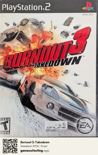 Burnout 3: Takedown PlayStation 2, NTSC box front