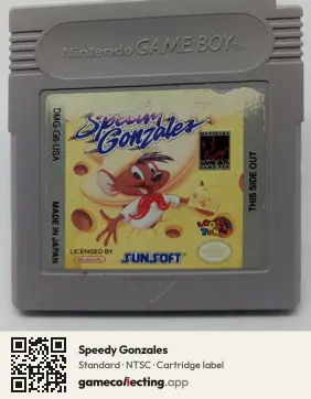 Speedy Gonzales Game Boy, NTSC cartridge label