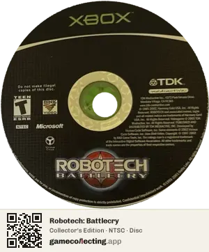 Robotech: Battlecry Xbox, NTSC disc