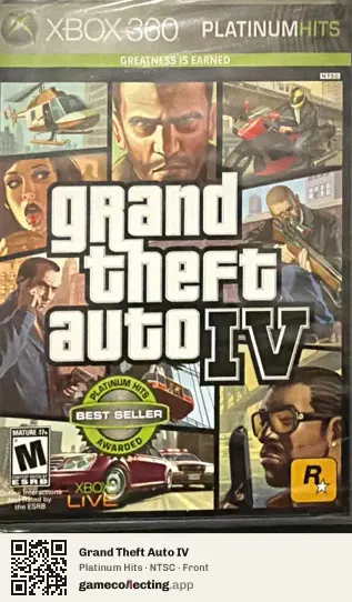 Grand Theft Auto IV Xbox 360, NTSC box front