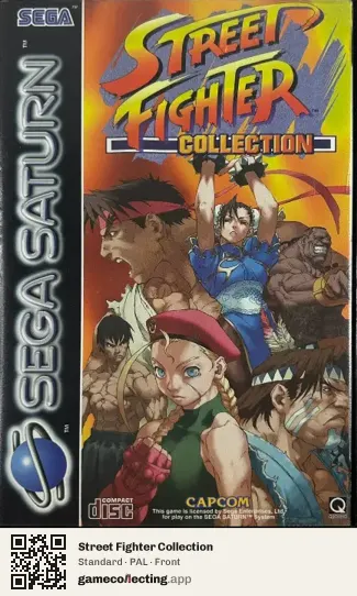 Street Fighter Collection Sega Saturn, PAL box front