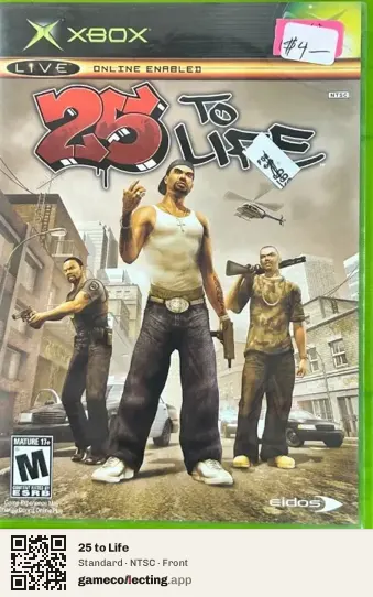 25 to Life Xbox, NTSC box front