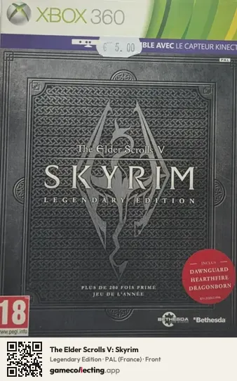 The Elder Scrolls V: Skyrim Xbox 360, France box front
