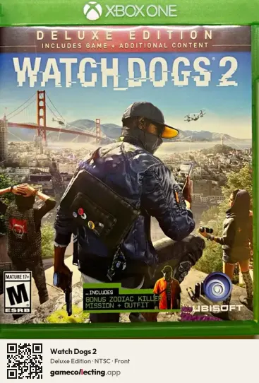 Watch Dogs 2 Xbox One, NTSC box front