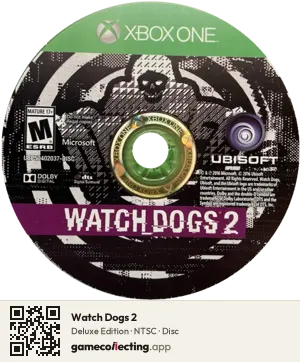 Watch Dogs 2 Xbox One, NTSC disc