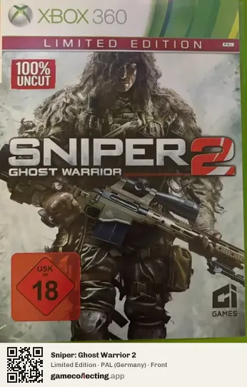 Sniper: Ghost Warrior 2 Xbox 360, Germany box front