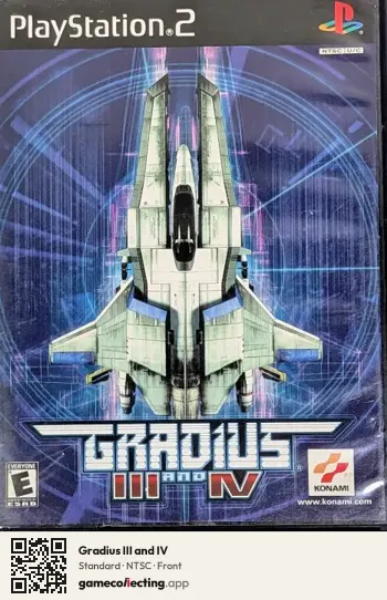Gradius III and IV PlayStation 2, NTSC box front