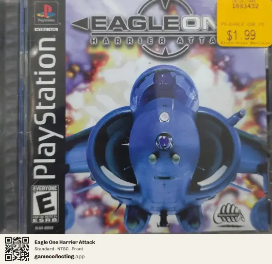 Eagle One Harrier Attack PlayStation, NTSC box front