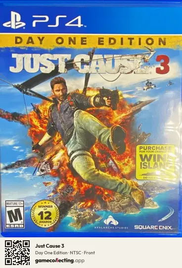 Just Cause 3 PlayStation 4, NTSC box front