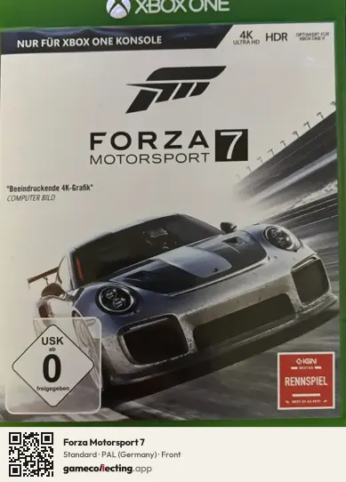 Forza Motorsport 7 Xbox One, Germany box front