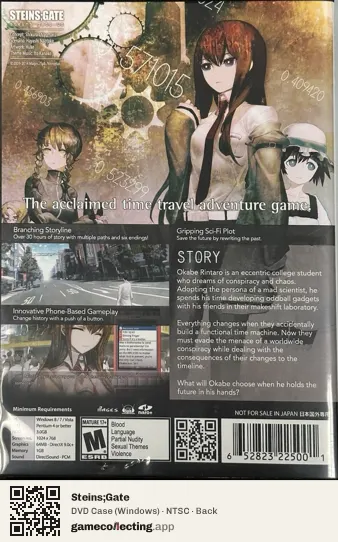 Steins;Gate Computer, NTSC box back