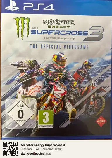 Monster Energy Supercross 3 PlayStation 4, Germany box front