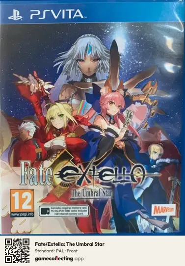 Fate/Extella: The Umbral Star PlayStation Vita, PAL box front