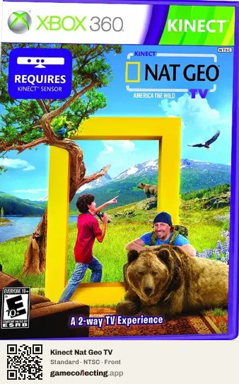 Kinect Nat Geo TV Xbox 360, NTSC box front