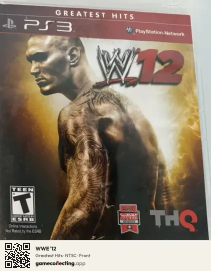 WWE '12 PlayStation 3, NTSC box front