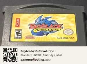 Beyblade: G-Revolution Game Boy Advance, NTSC cartridge label