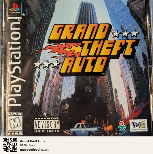 Grand Theft Auto PlayStation, NTSC box front