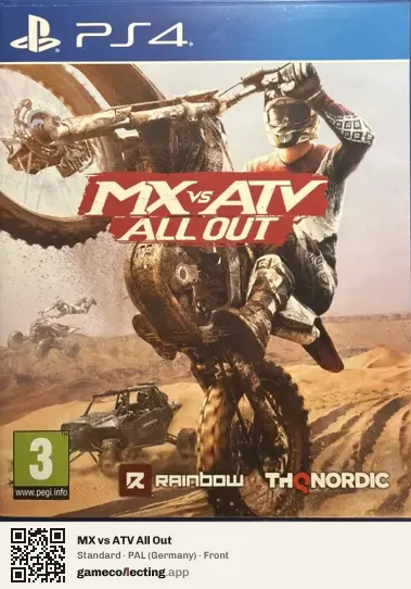 MX vs ATV All Out PlayStation 4, Germany box front