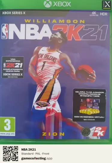 NBA 2K21 Xbox Series X, PAL box front