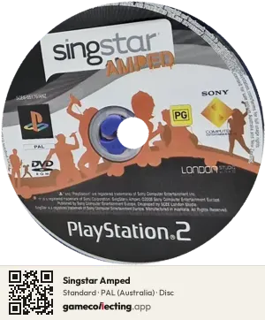 Singstar Amped PlayStation 2, PAL disc