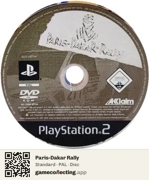 Paris-Dakar Rally PlayStation 2, PAL disc