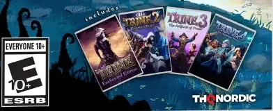 Trine: Ultimate Collection, the ESRB box on its front