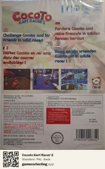 Cocoto Kart Racer 2 Nintendo Wii, PAL box back