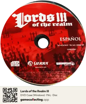 Lords of the Realm III Computer, PAL disc