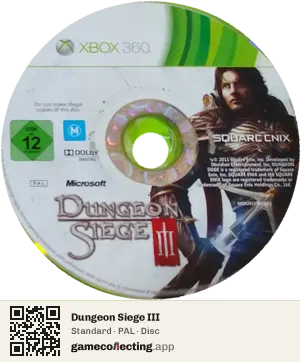 Dungeon Siege III Xbox 360, PAL disc