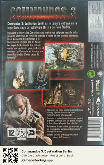 Commandos 3: Destination Berlin Computer, Spain box back