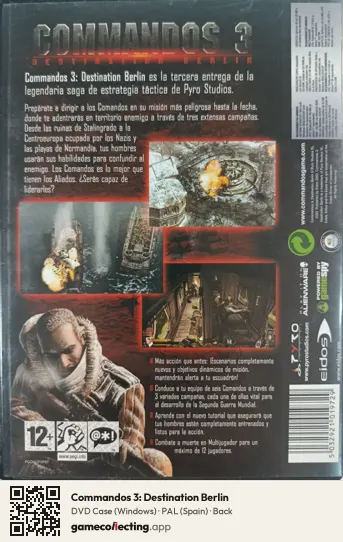 Commandos 3: Destination Berlin Computer, Spain box back