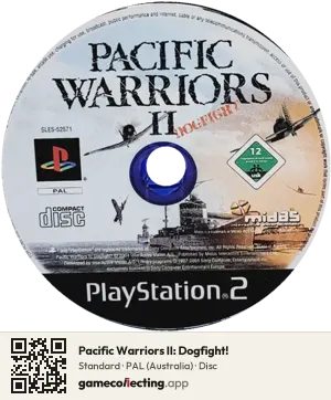Pacific Warriors II: Dogfight! PlayStation 2, PAL disc