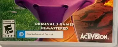 Spyro Reignited Trilogy, the ESRB box on its front