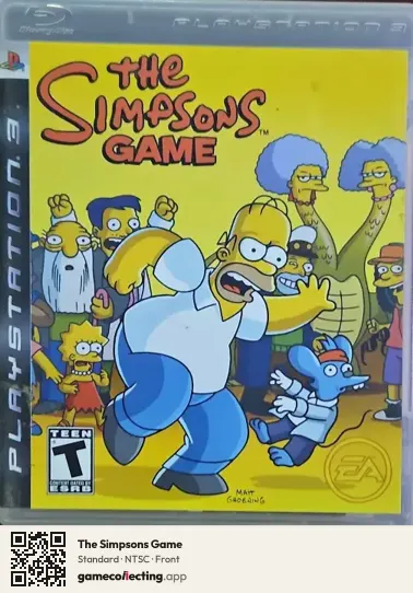 The Simpsons Game PlayStation 3, NTSC box front