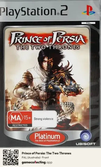 Prince of Persia: The Two Thrones PlayStation 2, Australia box front