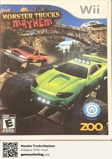 Monster Trucks Mayhem Nintendo Wii, NTSC box front