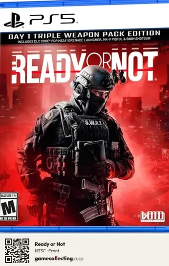 Ready or Not PlayStation 5, NTSC box front