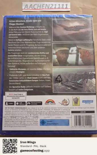 Iron Wings PlayStation 5, PAL box back