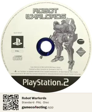 Robot Warlords PlayStation 2, PAL disc