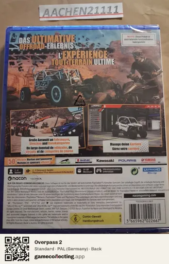 Overpass 2 PlayStation 5, Germany box back