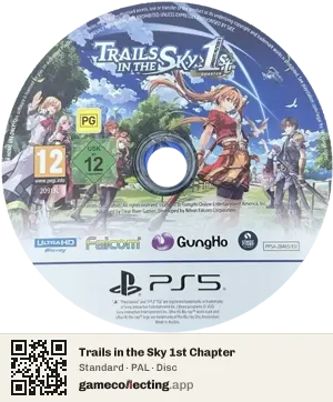 Trails in the Sky 1st Chapter PlayStation 5, PAL disc