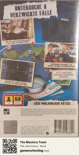 The Mystery Team PlayStation Portable, Germany box back